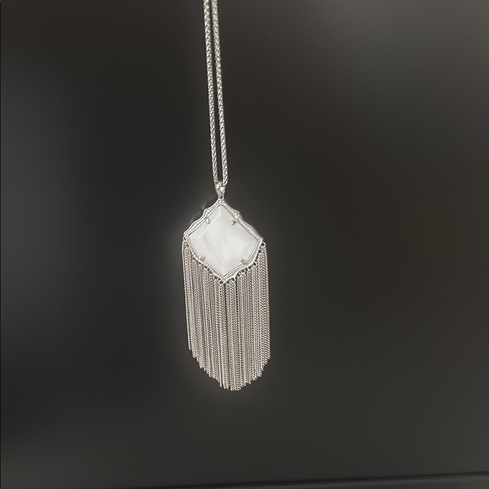 Kendra Scott Elegant Silver Tassel Necklace